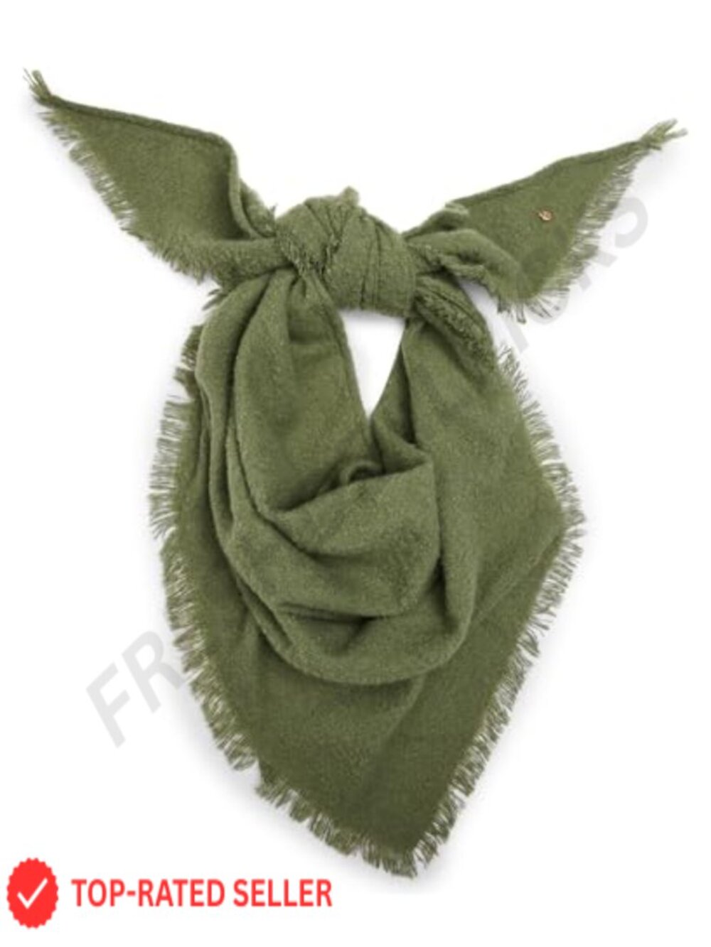 Boucle Triangle Scarf Polyester Blend Wrap Shawl